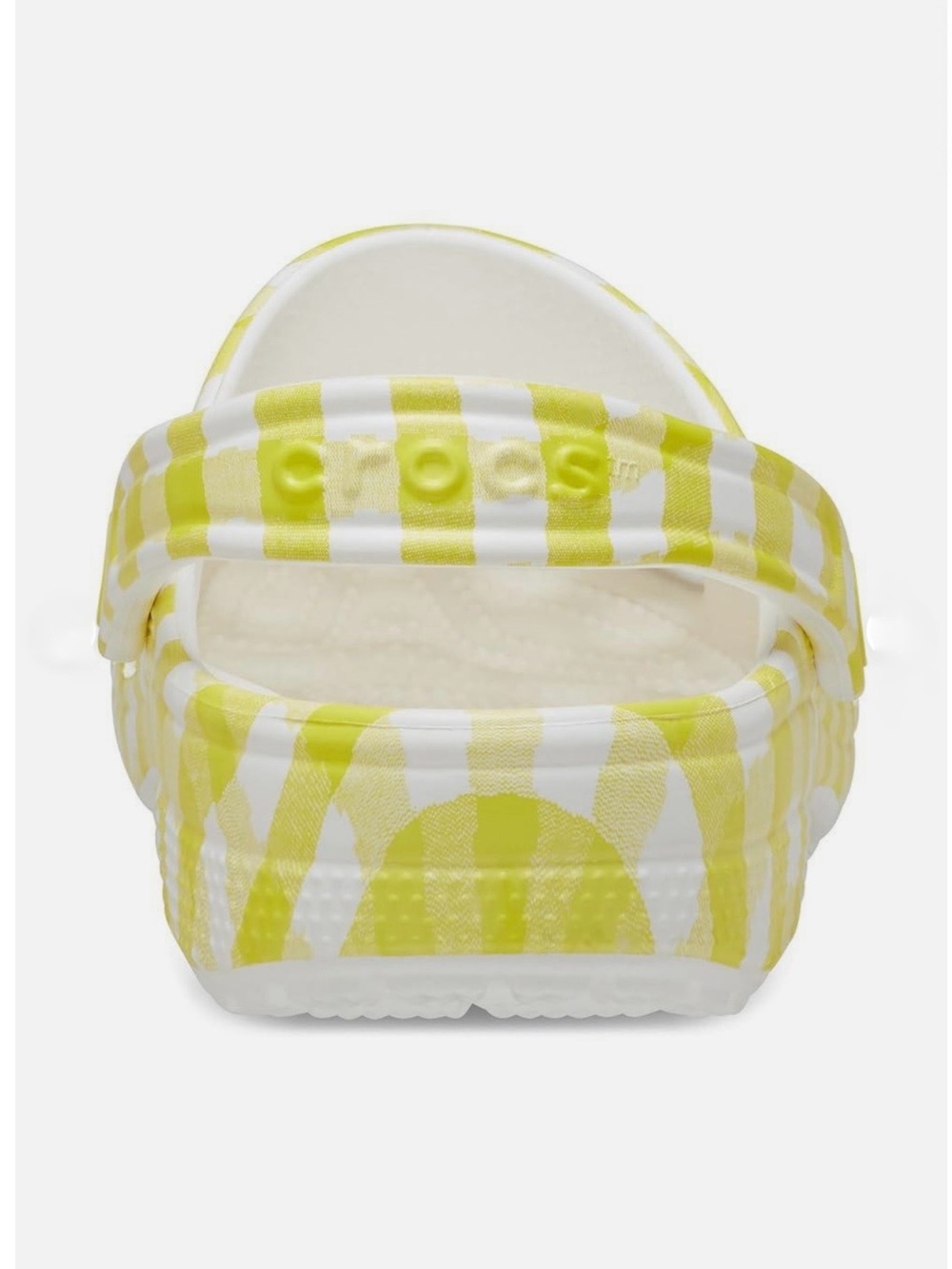 CROCS Gingham-Print Clog Sandals in Yellow and White, NWOB - Picture 5 of 5